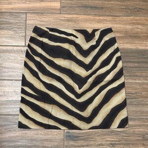Lauren Ralph Lauren Zebra Print Mini Skirt